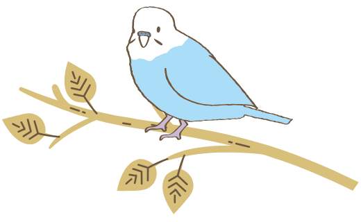 木の枝にとまる鳥のイラスト