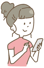 スマホを操作する女性のイラスト